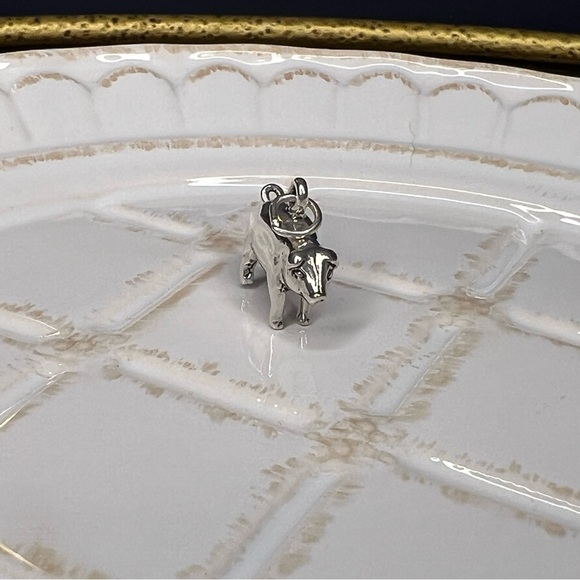 Sterling Silver Pig Charm Pendant 925 - Picture 4 of 6